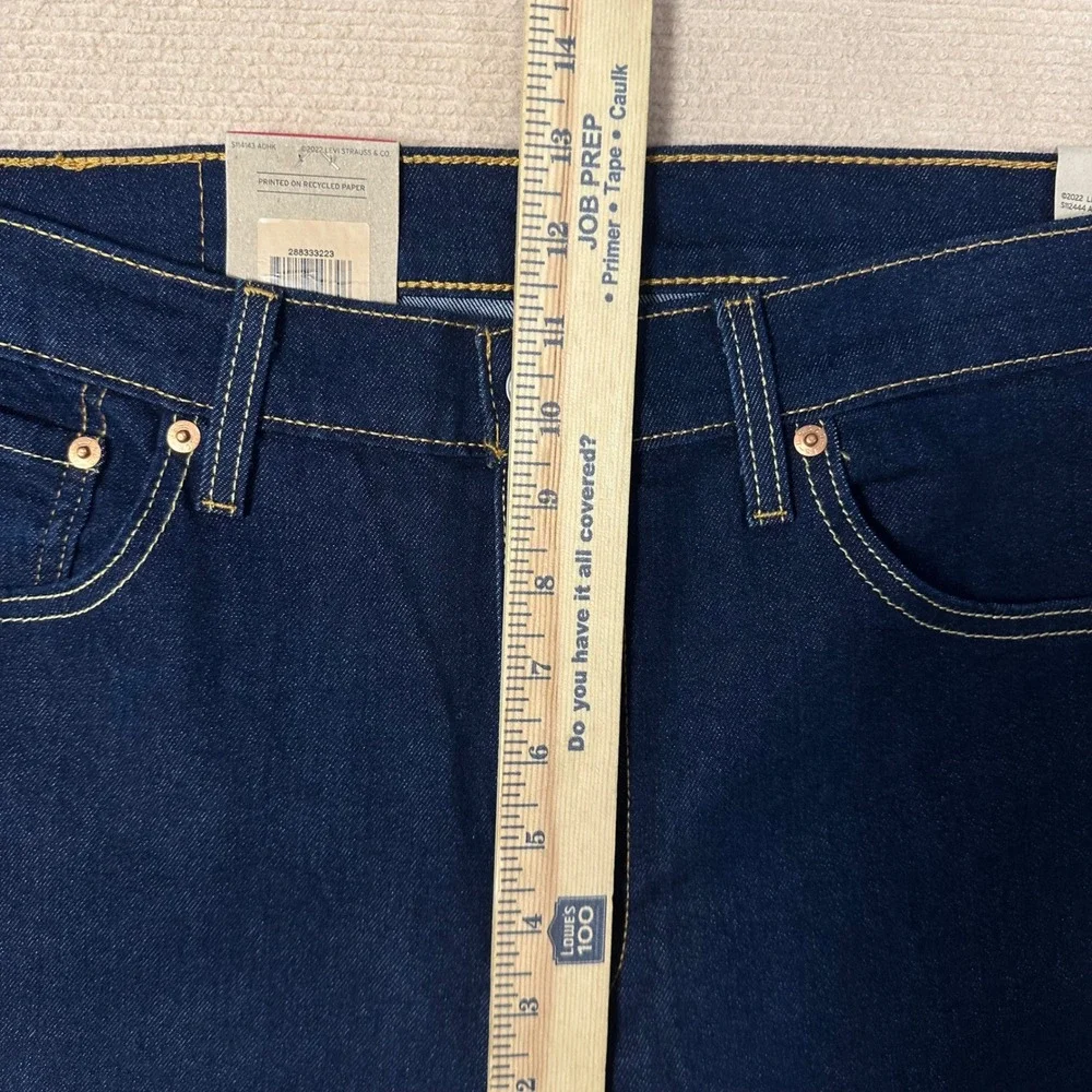 Levi's 512 Jeans NWT Mens 36x29 Slim Taper Dark Wash Stretch Denim (Tag 34x30)